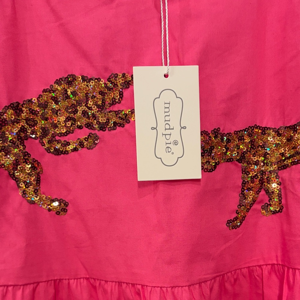 Mud Pie Pink Dress with Leopard Accents - Picture 5 of 7